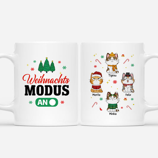 6332MGE1 weihnachts modus an katzen weihnachtstasse personalisiert_ 6332M6YCD