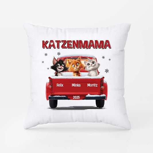 6368PGE2 katzenmama katzenpapa im auto cartoon katzenkissen personalisiert 6368P8QAD