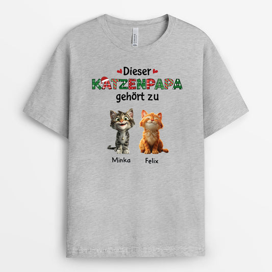 6605AGE2 diese katzenmama gehort zu weihnachts katzen t shirt personalisiert 6605AKM5D