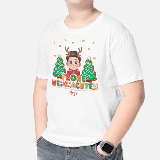 6710AGE2 frohe weihnachten kinder t shirts personalisiert 6710A3TZK