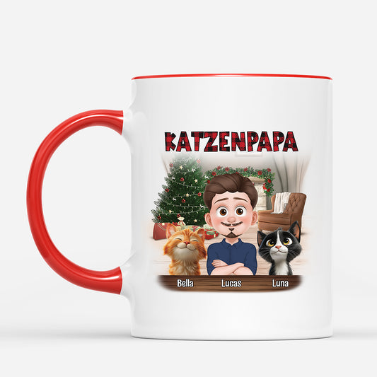 7056MGE2 katzenmama katzenpapa weihnachtstasse personalisiert_ katze 7056MKZ5D