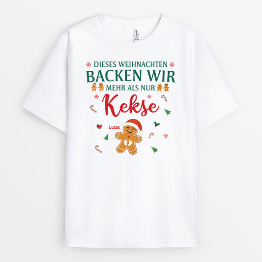 7064AGE1 dieses weihnachten backen wir mehr als nur kekse werdende mama t shirt personalisiert 7064ATQCA