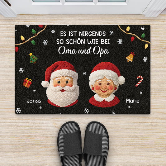 7099DGE1 3d druck effekt es ist nirgends so schon wie bei oma und opa personalisierte fussmatte weihnachten 7099D3LZI_2