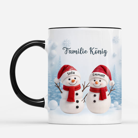 7229MGE2 3d druck effekt schneemann familie personalisierte weihnachtstasse_ 7229M3QAI