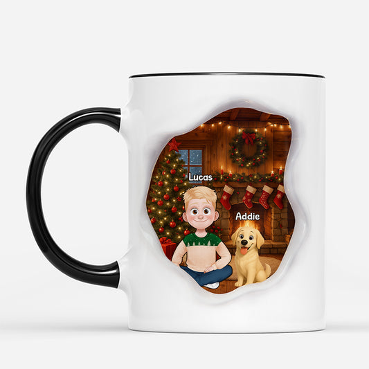 7265MGE2 3d druck effekt hund und mensch weihnachtstasse personalisiert 7265MTL5C