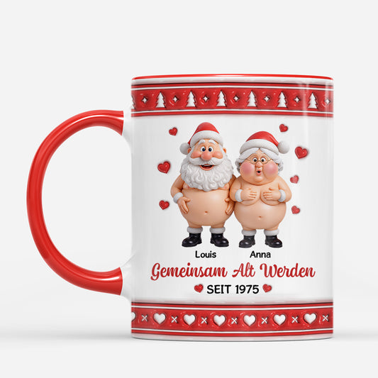 7283MGE2 3d druck effekt gemeinsam alt werden seit paare weihnachtstasse personalisiert lustig 7283M8TWG