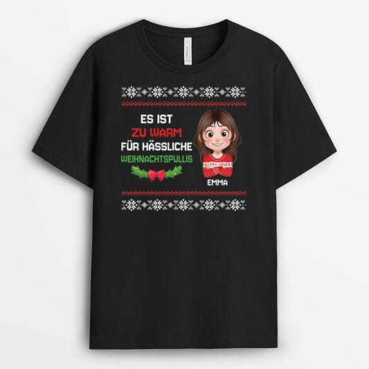 7346AGE1 das ist mein zu heiss fur einen hasslichen weihnachtspulli shirt weihnachts t shirt personalisiert_ lustig 7346A6MNA