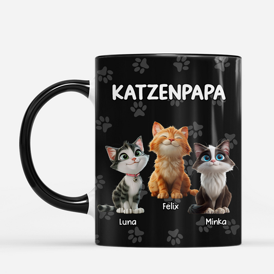 7365MGE2 katzenpapa katzenpapa pfoten katzen tasse personalisiert_ 7365MKPCD