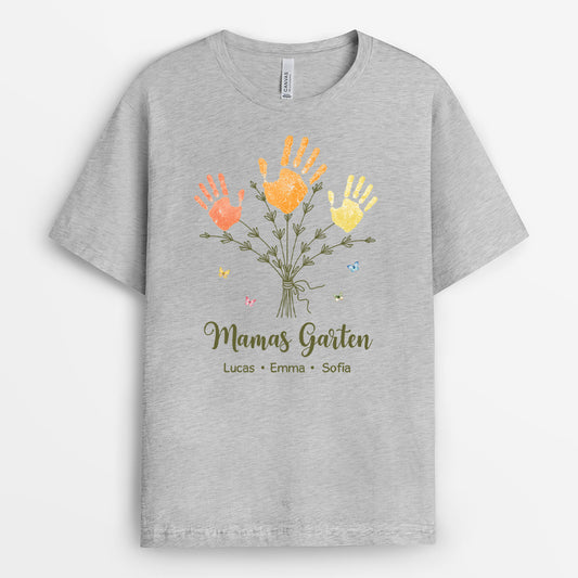 7719AGE2 omas garten handabdruck personalisiertes geschenk mama oma t shirt 7719a8lca