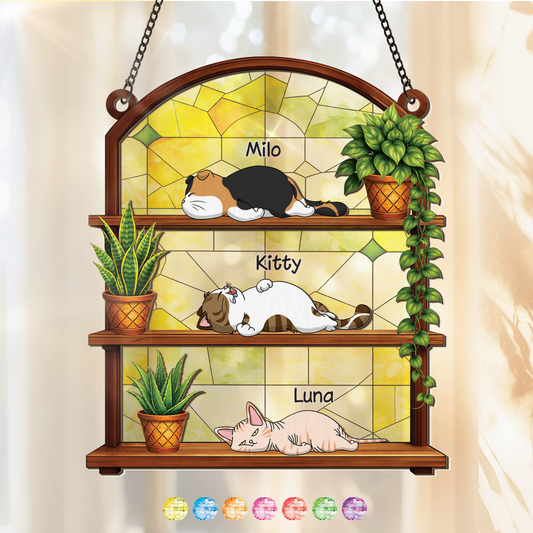 7765UGE1 faule katze lustig personalisierte geschenke katze acryl sonnenfanger 7765u6kmd_5e7f1e4a 2425 4e21 bab6 5325ebcdd7fe