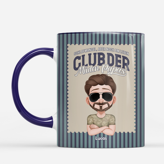 7800MGE2 club der muden mamas personalisiertes geschenk mama papa tasse gestreift 7800m8pha