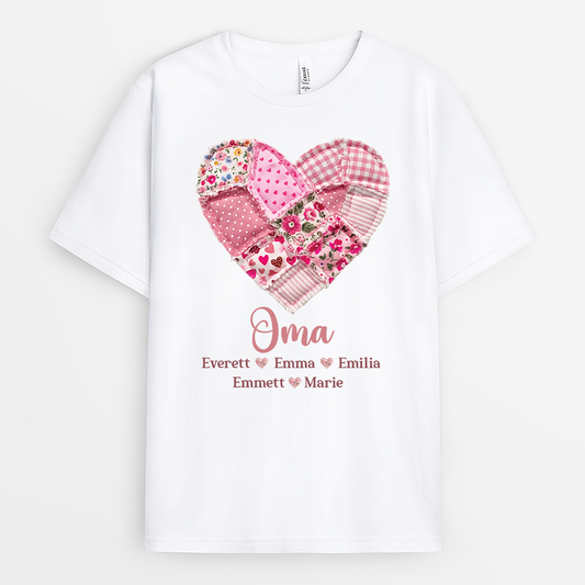 7809AGE1 oma enkelkinder patchwork personalisiertes geschenk mama oma t shirt 7809a8fca