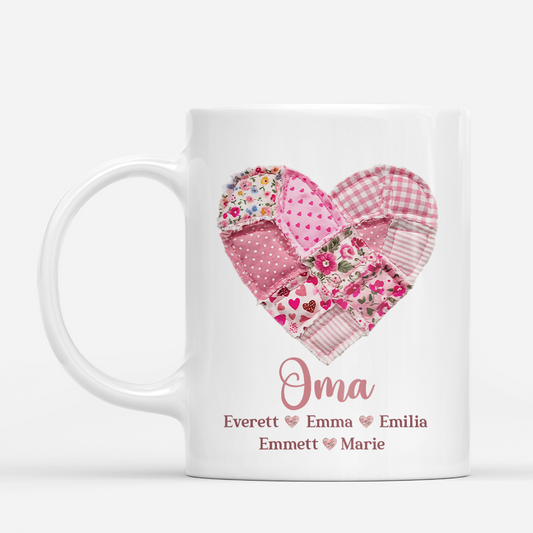 7809MGE1 oma enkelkinder patchwork personalisiertes geschenk mama oma tasse 7809m8fca