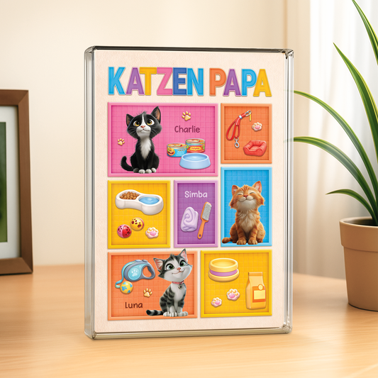 7835RGE2 katzenzubehor personalisierte geschenke katze rechteck acrylplakette 7835r6xmd