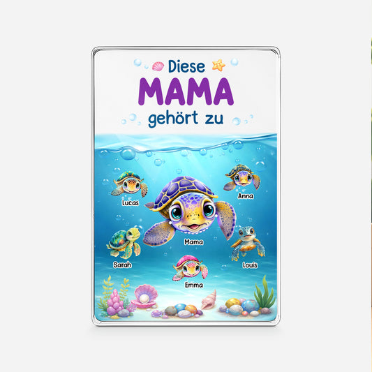 7837RGE1 diese mama gehort zu personalisiertes geschenk rechteck acryl aufsteller mamapapa schildkroten 7837r6vwa_1