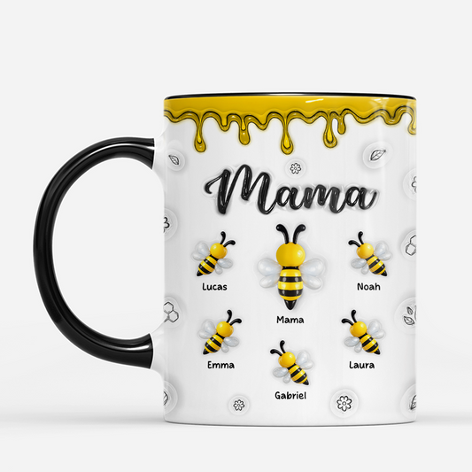 7865MGE2 3d druck effekt oma enkelkinder bienen honig personalisiertes geschenk oma mama tasse 7865m8fma