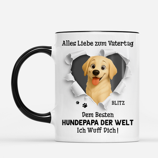 7880MGE2 3d druck effekt happy muttertagvatertag personalisierte hunde geschenke tasse wand gebrochen 7880m