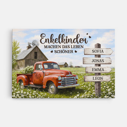 7906CGE1 enkelkinder machen das leben schoner personalisierte leinwand mamapapaomaopa 7906c8lza