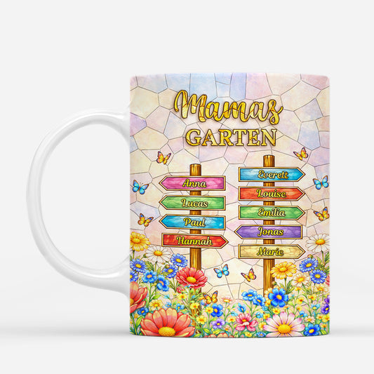 7919MGE2 3d druck effekt omas garten personalisiertes geschenk oma mama tasse wegweiser schilder 7919msfca