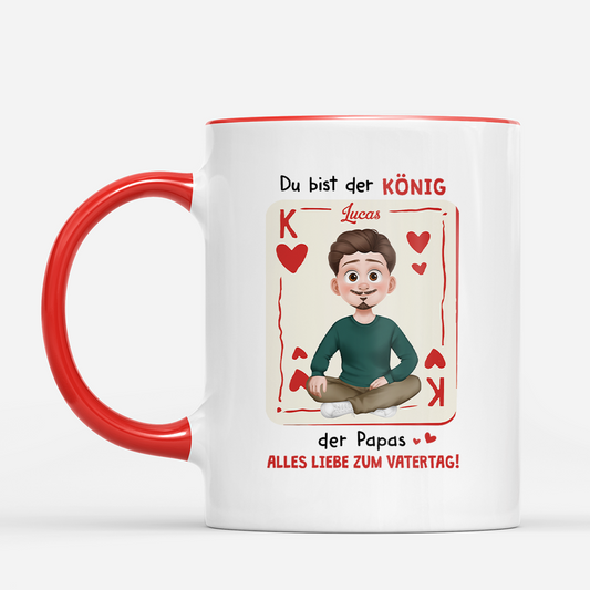 7946MGE2 du bist die konigin der mamas personalisiertes geschenk mamapapa tasse muttertagvatertag 7946mcfta
