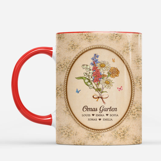 7951MGE2 3d druck effekt mamas garten personalisiertes geschenk omamama tasse blumen vintage 7951mcpca