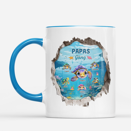 7956MGE1 3d druck effekt mamas gang schildkroten personalisiertes geschenk mamapapa tasse 7956m6vha_1