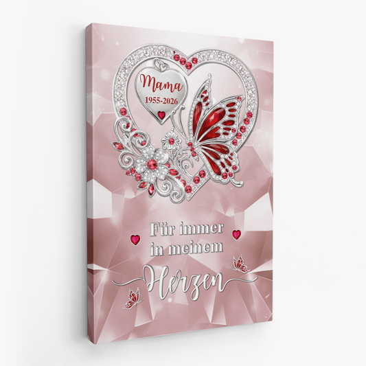 7971CGE2 ich bin immer bei dir personalisierte trauergeschenke leinwand mama papa mit foto 7971ctfha