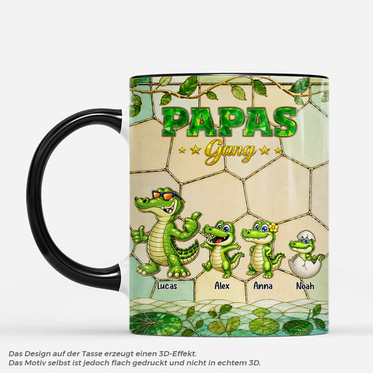 7992MGE1 papas gang krokodile personalisiertes geschenk mama papa tassen 7992msp1a