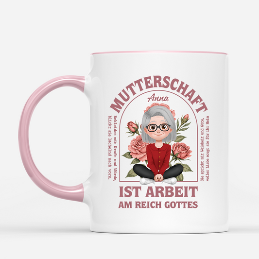 8021MGE2 mutterschaft ist arbeit am reich gottes personalisierte geschenke fur mama tasse 8021mceta