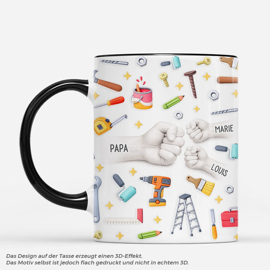 8096MGE1 3d druck effekt faustgruss werkzeug personalisiertes geschenk opapapa tasse 8096m3xnb