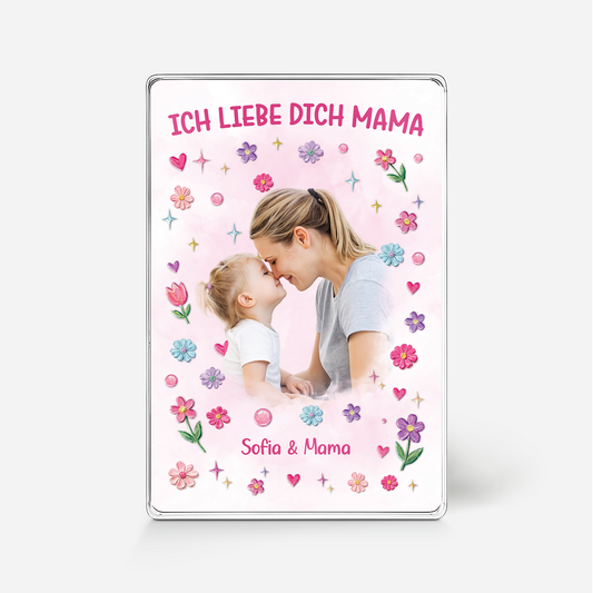 8100RGE1 ich liebe dich personalisierte geschenke foto rechteck acryl aufsteller mamapapa 8100r8kaa