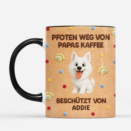 8159MGE2 3d druck effekt pfoten weg von mamas kaffee personalisierte hunde geschenke tasse 8159mnvwc