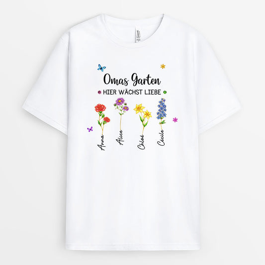 8181AGE1 omas garten hier w_chst liebe personalisiertes geschenk garten mamaoma t shirt glitzer blumen 8181a8v5a