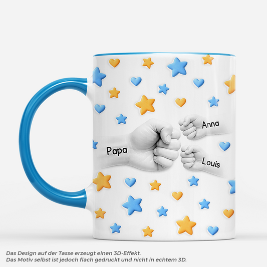 8190MGE1 3d druck effekt hand in hand sterne herzen personalisiertes geschenk opapapa tasse 8190mtfwb