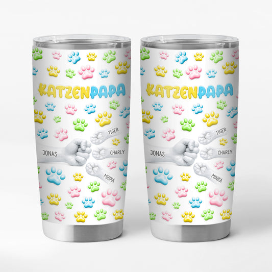 8209TGE1 3d optik faustgruss personalisiertes geschenk thermobecher 590 ml hund katze 8209tnqnc