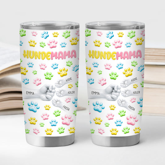 8209TGE2 3d optik faustgruss personalisiertes geschenk thermobecher 590 ml hund katze 8209tnqnc