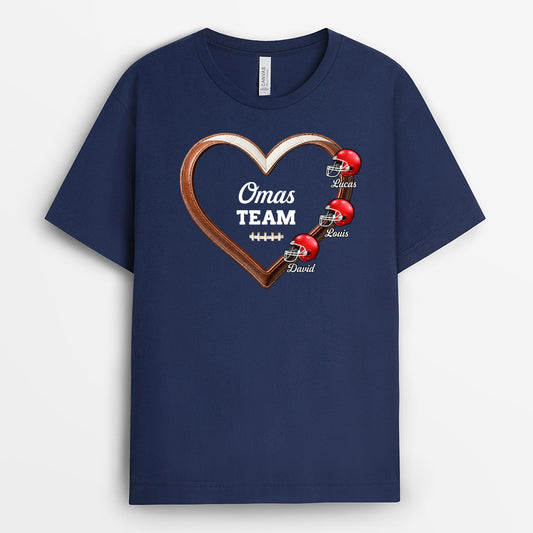 8222AGE2 3d druck effekt american football personalisiertes geschenk mamaoma t shirt 8222anywa