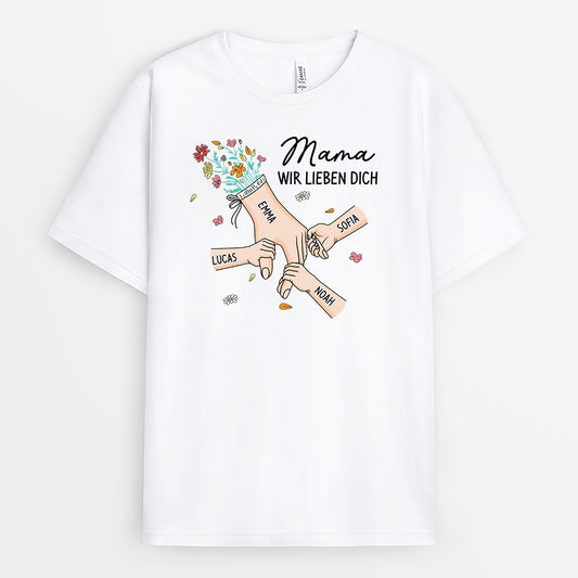 8227AGE1 mama wir lieben dich personalisiertes geschenk oma mama t shirt 8227a6paa