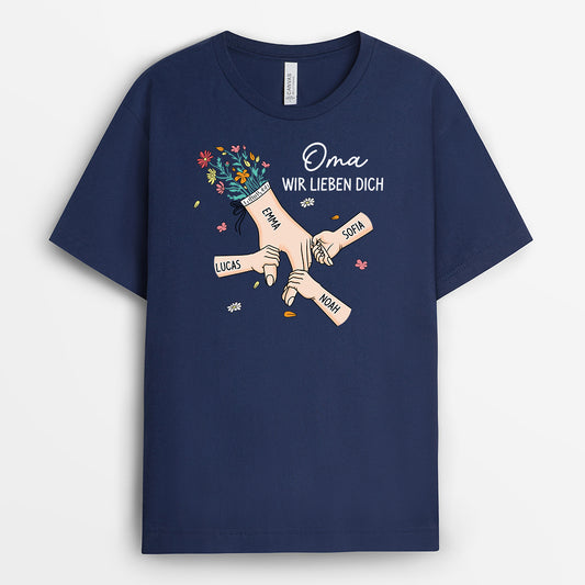 8227AGE2 oma mama wir lieben dich personalisiertes geschenk mama t shirt 8227a6paa
