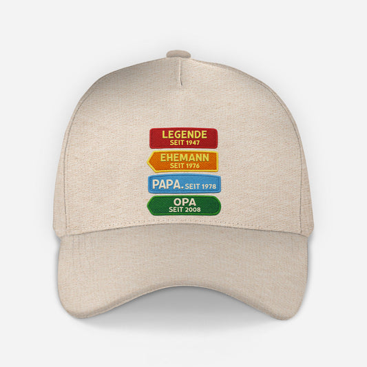 8289JGE1 3d druck effekt legende ehemann papa opa personalisiertes geschenk kappen bunt 8289jsvmb