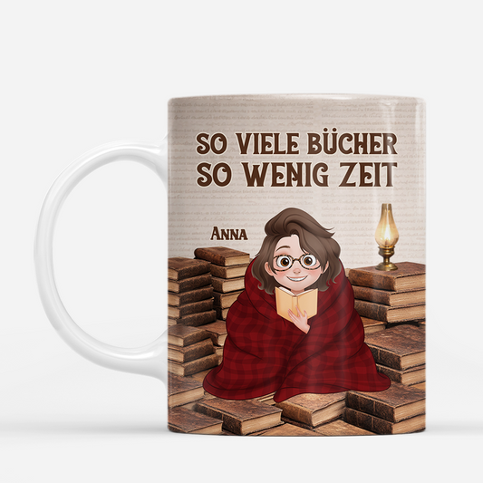 8312MGE1 so viele bucher so wenig zeit personalisierte geschenke fur leseratten_ frauen manner tasse 8312mchhb
