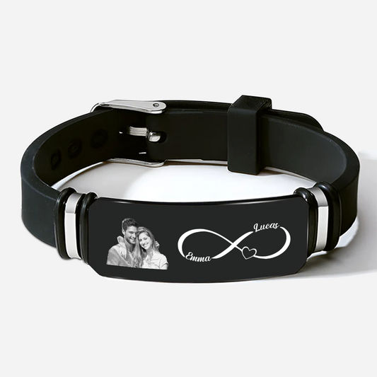 8553JGE1 unendlichkeitszeichen personalisierte paare geschenke armbander_ foto 8553jnf5g