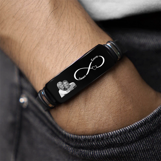 8553JGE2 unendlichkeitszeichen personalisierte paare geschenke armbander_ foto 8553jnf5g