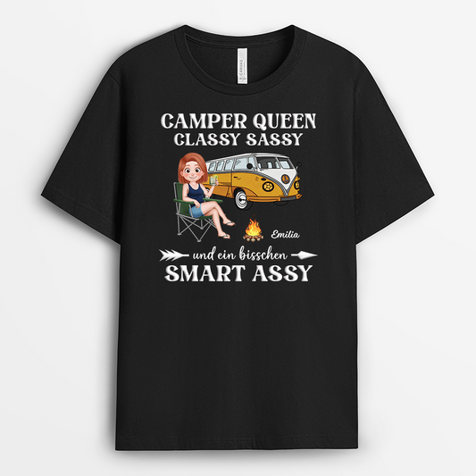 8745AGE1 camper queen personalisierte geschenke fur frauen t shirts 8745a8fca