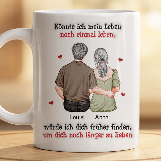 8757MGE2 wenn ich mein leben noch einmal leben durfte personalisierte paar geschenke tassen 8757m6cwg