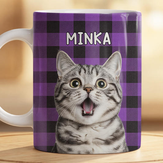 8763MGE2 hund katze tartan personalisierte geschenke foto tasse 8763m8chc