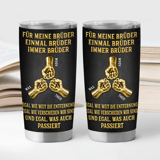 8886TGE2 einmal bruder immer bruder personalisiertes geschenk thermobecher 590 ml 8886tspmb