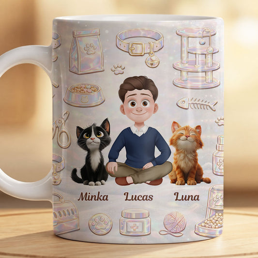 8935MGE1 3d druck effekt katze und mensch_ personalisierte geschenke katze tasse holografie 8935m3vcd_2