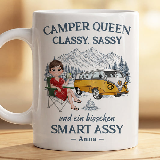 9133MGE2 camper queen personalisiert_e geschenke fur frauen camping tasse 9133mtlca