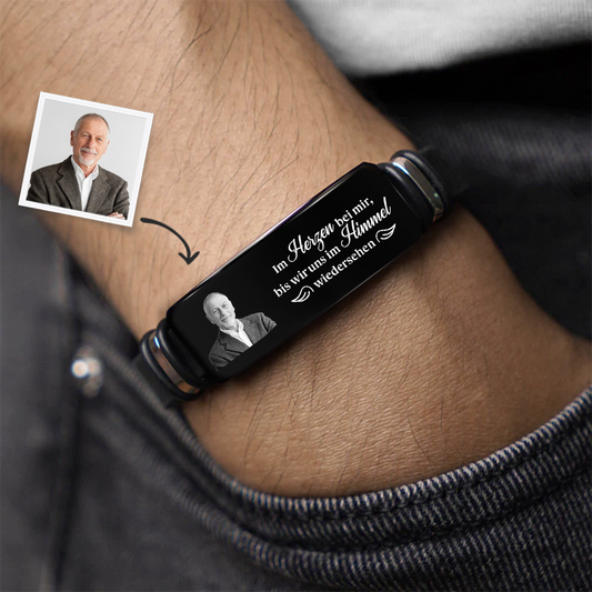 9187JGE2 spruch verstorbene mutter personalisierte trauergeschenke armband mit foto_ mama papa 9187j3fca